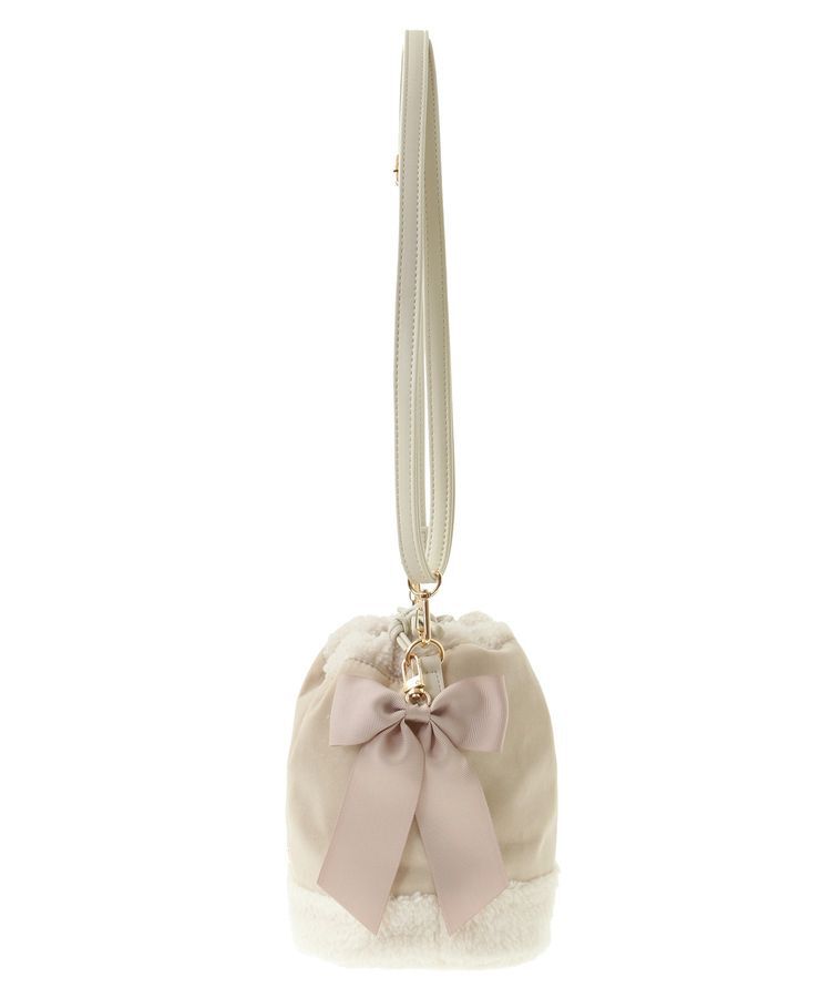 Maison de FLEUR「ムートン風巾着ショルダーバッグ」|ショルダー・メッセンジャー|