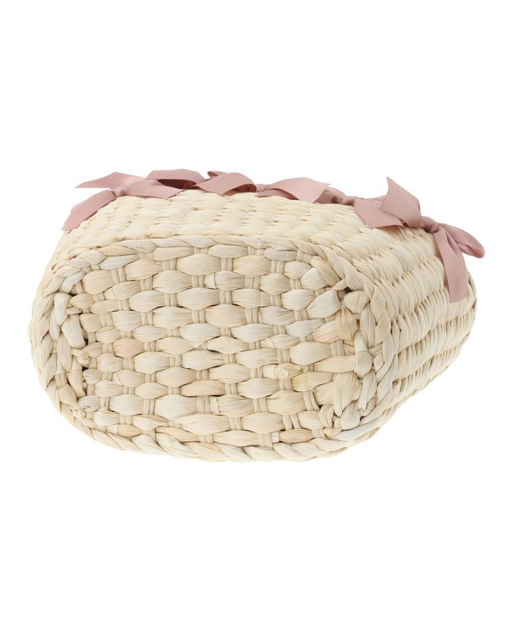 Maison de FLEUR「パールハンドルメイズリボンカゴバッグ」|ハンドバッグ|