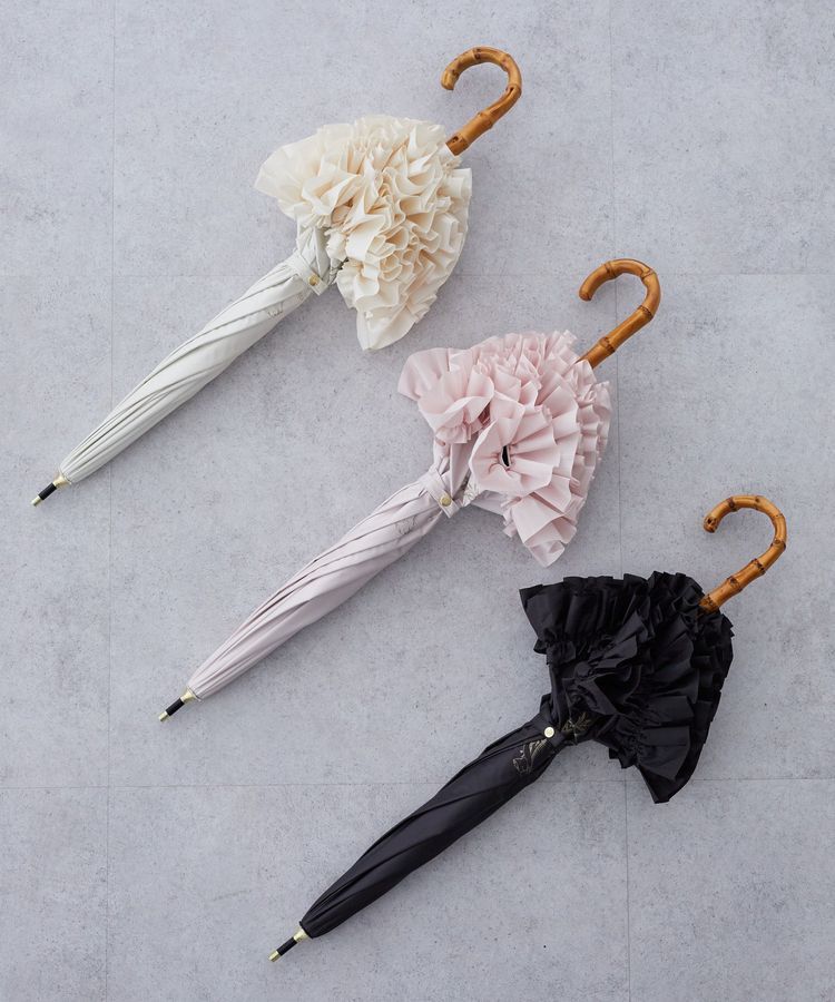 Maison de FLEUR「遮光&UV CUT フリル傘」|傘|