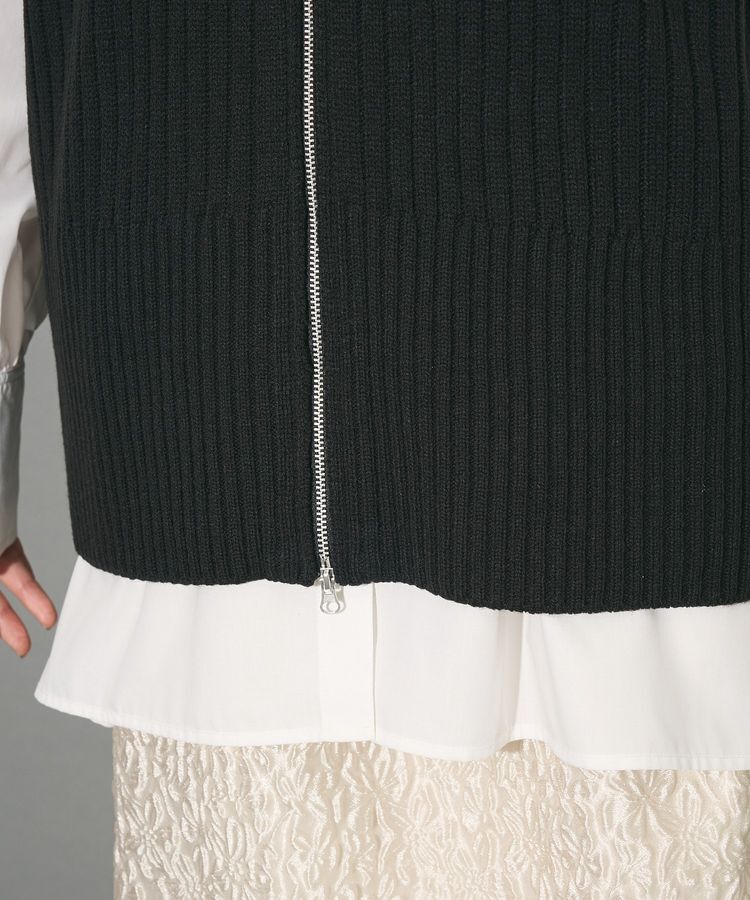 AnriettMusee「フロントジップベスト」|ベスト・ジレ|