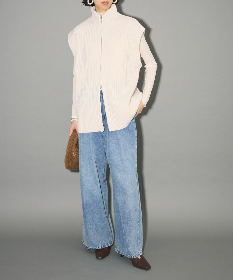 AnriettMusee「フロントジップベスト」|ベスト・ジレ|