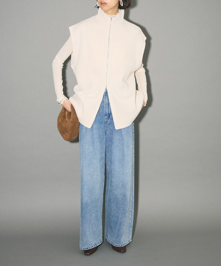 AnriettMusee「フロントジップベスト」|ベスト・ジレ|