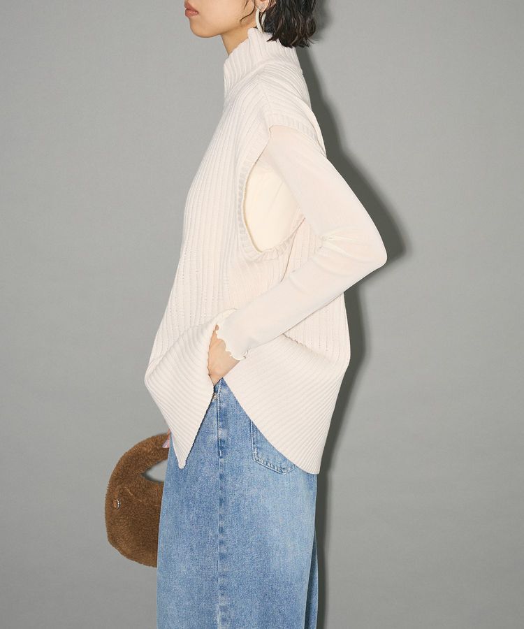 AnriettMusee「フロントジップベスト」|ベスト・ジレ|