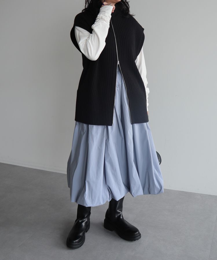 AnriettMusee「フロントジップベスト」|ベスト・ジレ|