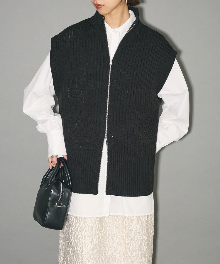 AnriettMusee「フロントジップベスト」|ベスト・ジレ|