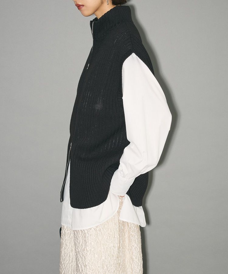 AnriettMusee「フロントジップベスト」|ベスト・ジレ|
