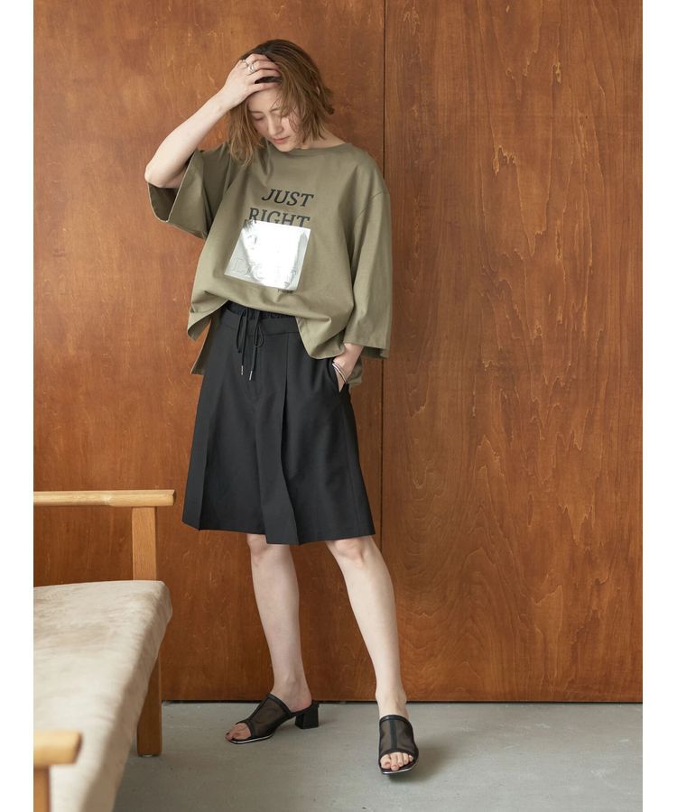 Editt by YECCA VECCA「Wウエストハーフパンツ」|その他|Black