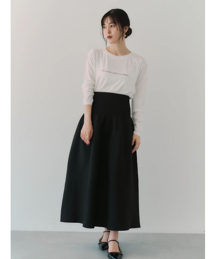 YECCA VECCA「ラウンドヘム長袖ロゴTee」|Tシャツ・カットソー|