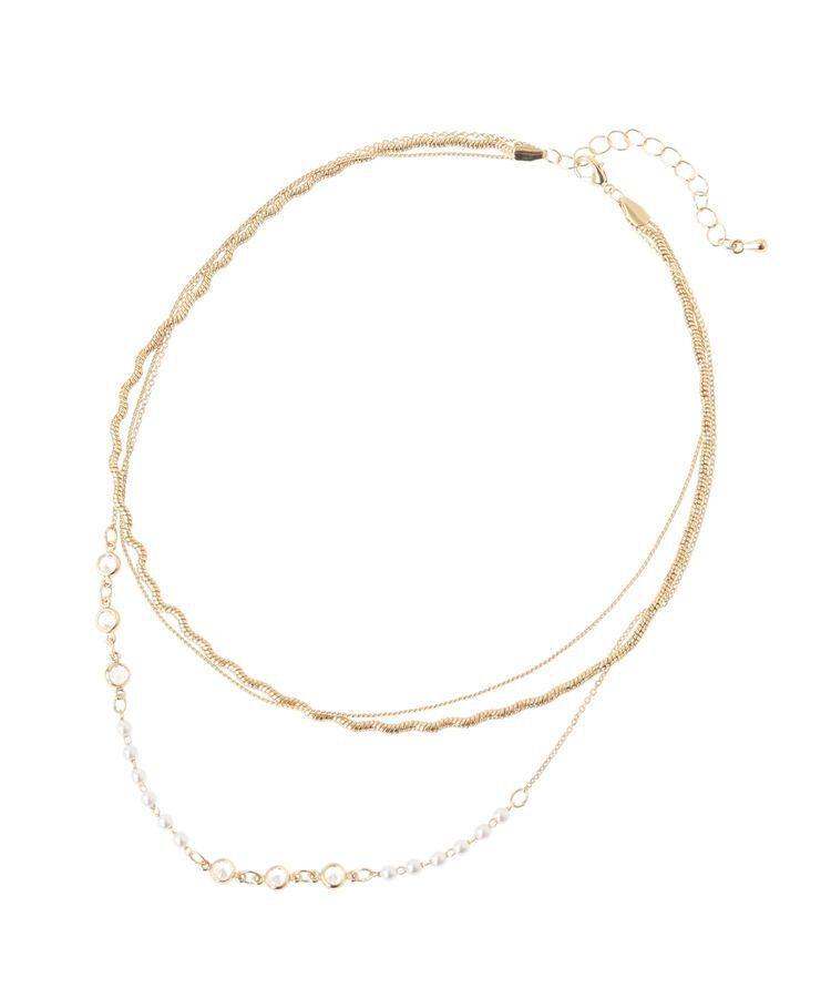 YECCA VECCA「チェーン&times;パールネックレス」|ネックレス|