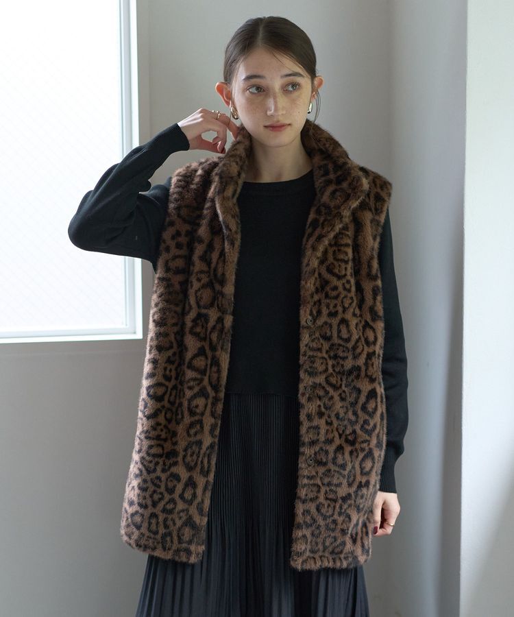 Editt by YECCA VECCA「レオパード柄ファージレ」|ブルゾン・スタジャン|Leopard
