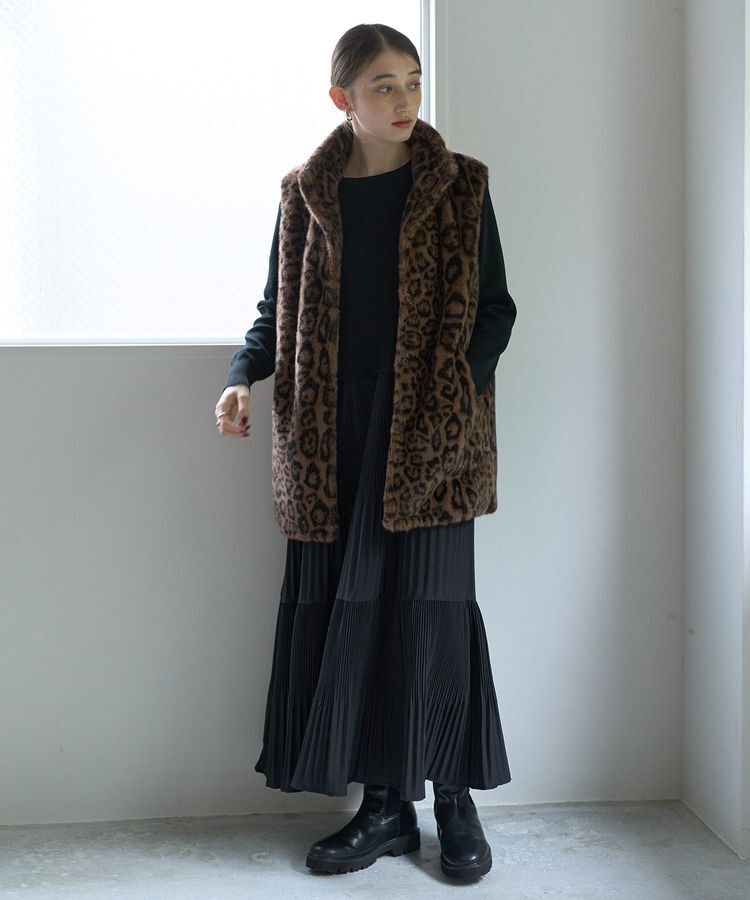 Editt by YECCA VECCA「レオパード柄ファージレ」|ブルゾン・スタジャン|