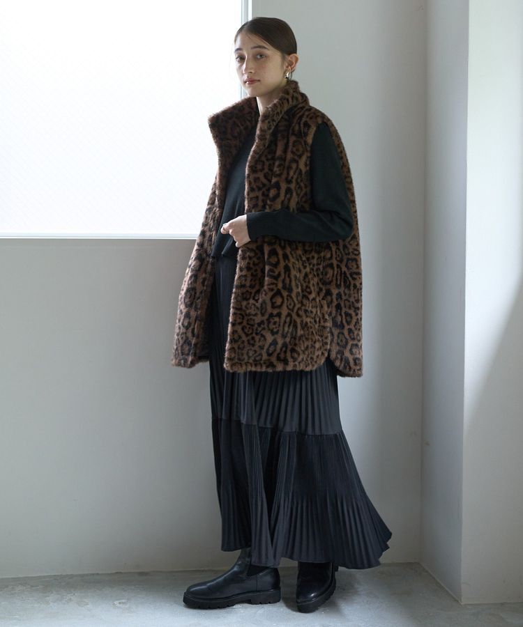 Editt by YECCA VECCA「レオパード柄ファージレ」|ブルゾン・スタジャン|