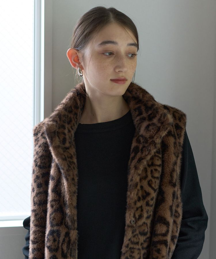 Editt by YECCA VECCA「レオパード柄ファージレ」|ブルゾン・スタジャン|