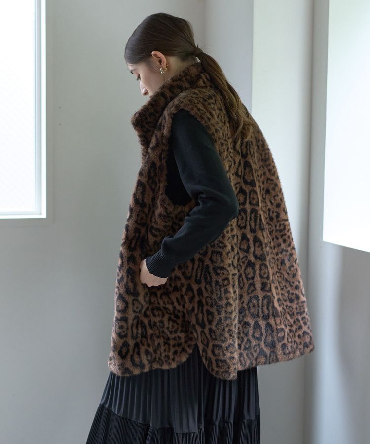 Editt by YECCA VECCA「レオパード柄ファージレ」|ブルゾン・スタジャン|