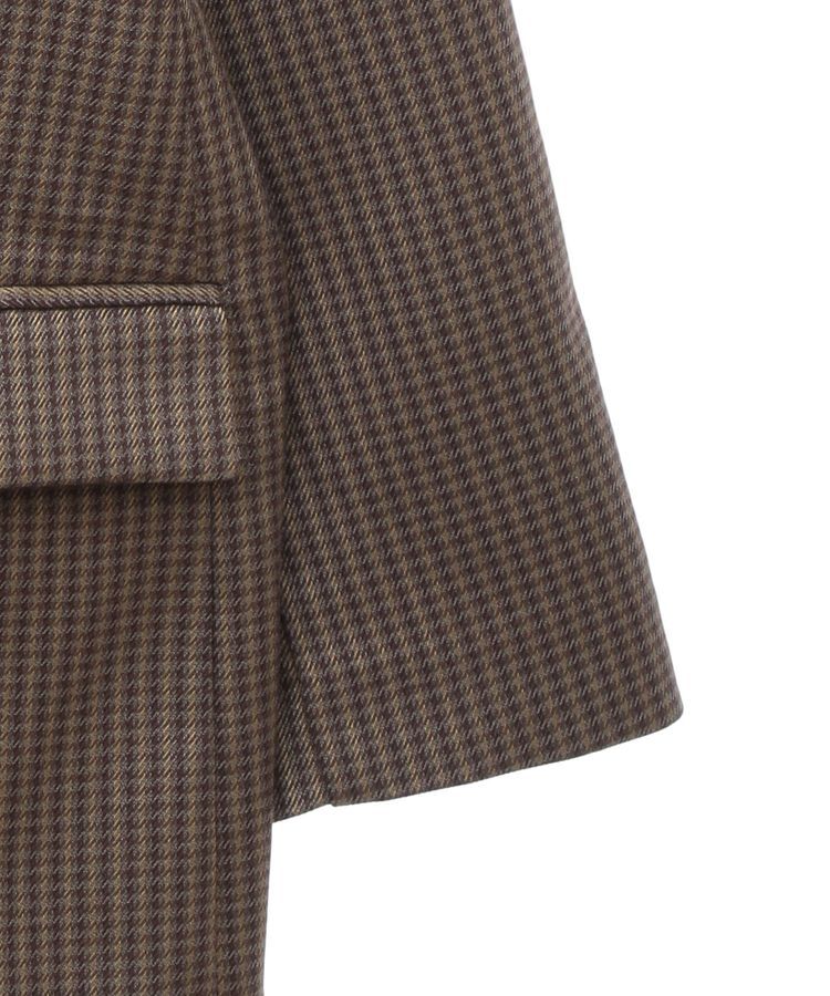 YECCA VECCA「チェック柄ロングジャケット②」|テーラードジャケット|