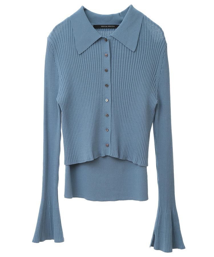 YECCA VECCA「【2点SET】キャミセット襟付きカーディガン」|カーディガン|