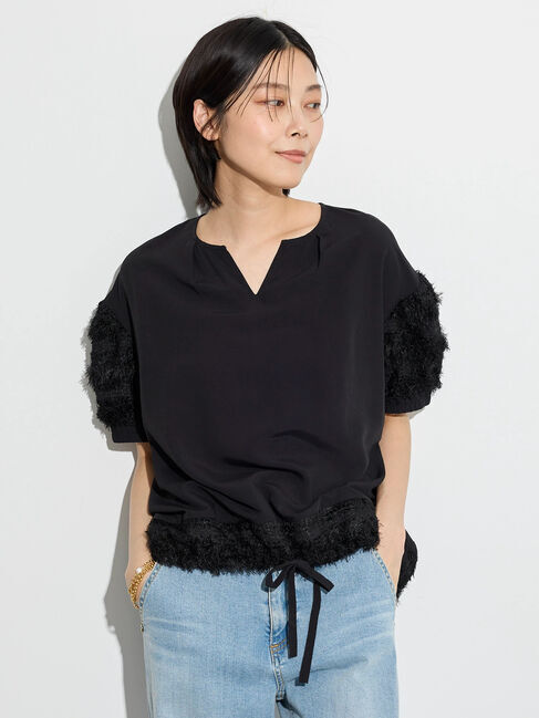 GARAGE OF GOOD CLOTHING「フリンジジャカードブラウス」|シャツ・ブラウス|