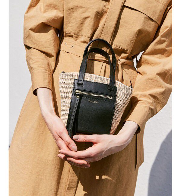 allureville「【VIOLAd'ORO (ヴィオラドーロ) 】 MIROミニアバカ」|かごバッグ|ブラック系