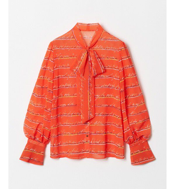 LOULOU WILLOUGHBY「【LOULOU WILLOUGHBY】RATTIレタードボーダーブラウス」|シャツ・ブラウス|