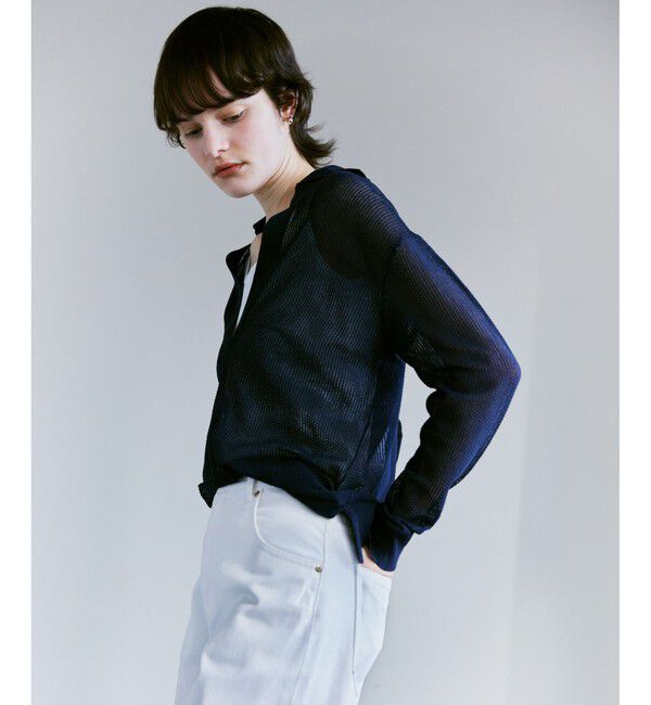 allureville「シアーカノコスキッパーネック プルオーバー」|ニット・セーター|