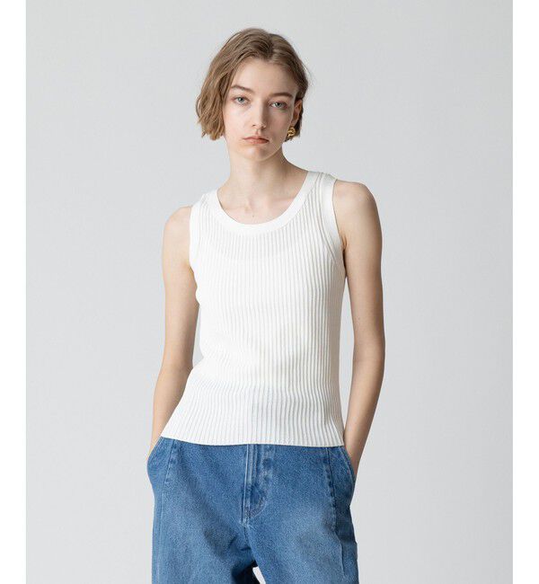 allureville「2WAY RIB TANK」|ニット・セーター|オフホワイト