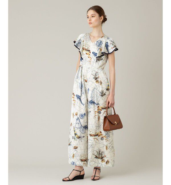 LOULOU WILLOUGHBY「【LOULOU WILLOUGHBY】voyageプリントオールインワン」|オールインワン|