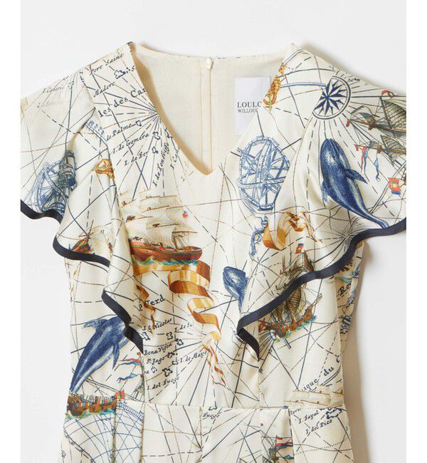 LOULOU WILLOUGHBY「【LOULOU WILLOUGHBY】voyageプリントオールインワン」|オールインワン|