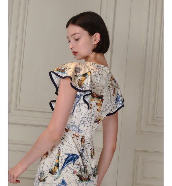 LOULOU WILLOUGHBY「【LOULOU WILLOUGHBY】voyageプリントオールインワン」|オールインワン|