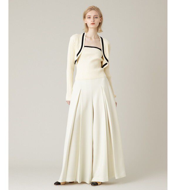 LOULOU WILLOUGHBY「【LOULOU WILLOUGHBY】ジョーゼットタックワイドパンツ」|その他|