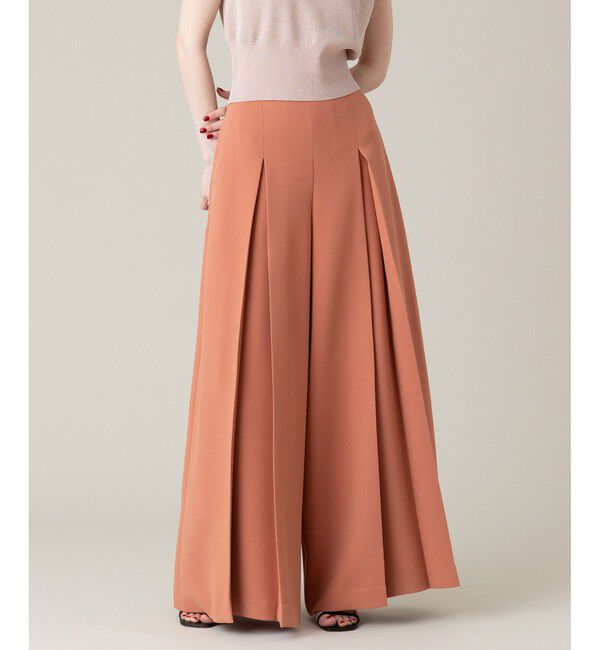 LOULOU WILLOUGHBY「【LOULOU WILLOUGHBY】ジョーゼットタックワイドパンツ」|その他|