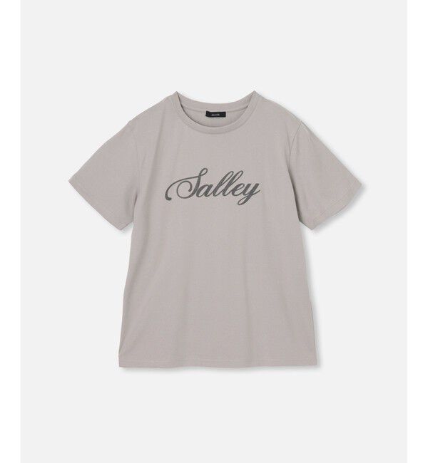 allureville「エンブロイダリーロゴTEE」|Tシャツ・カットソー|グレージュ