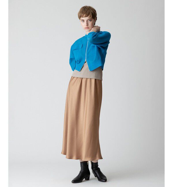 allureville「サテンバイヤスナロースカート」|スカート|