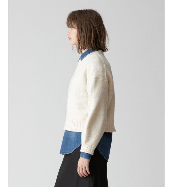 allureville「ウールカシミヤランタンスリーブプルオーバー」|ニット・セーター|