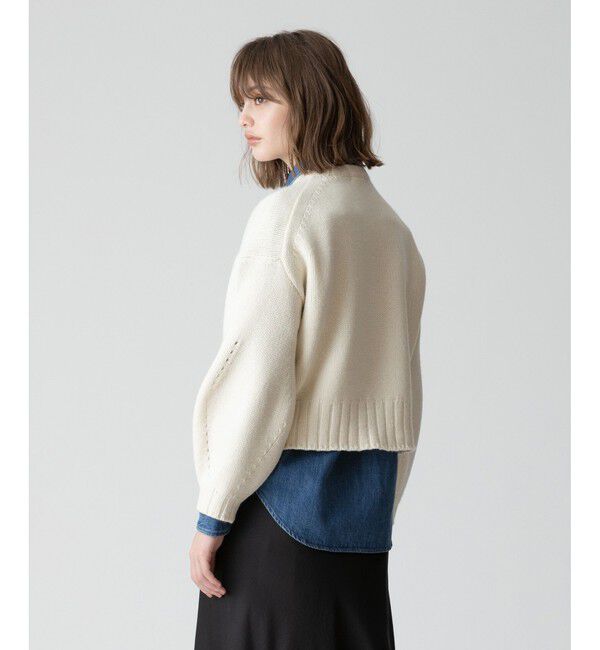 allureville「ウールカシミヤランタンスリーブプルオーバー」|ニット・セーター|