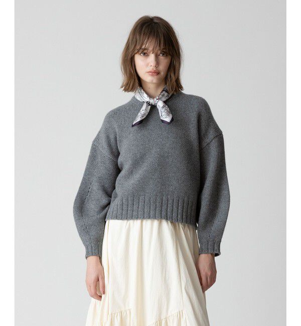 allureville「ウールカシミヤランタンスリーブプルオーバー」|ニット・セーター|