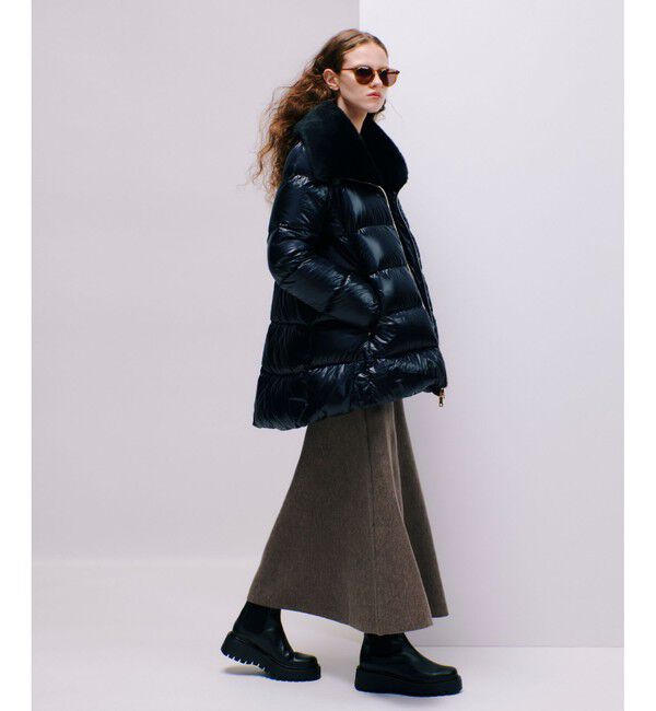 allureville「【セットアップ対応可能】ウール混Wフェイスナローマーメイドスカート」|スカート|