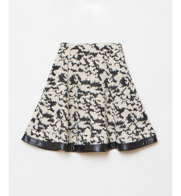 allureville「モノトーンパイルジャガードフレアミニスカート」|フレア|