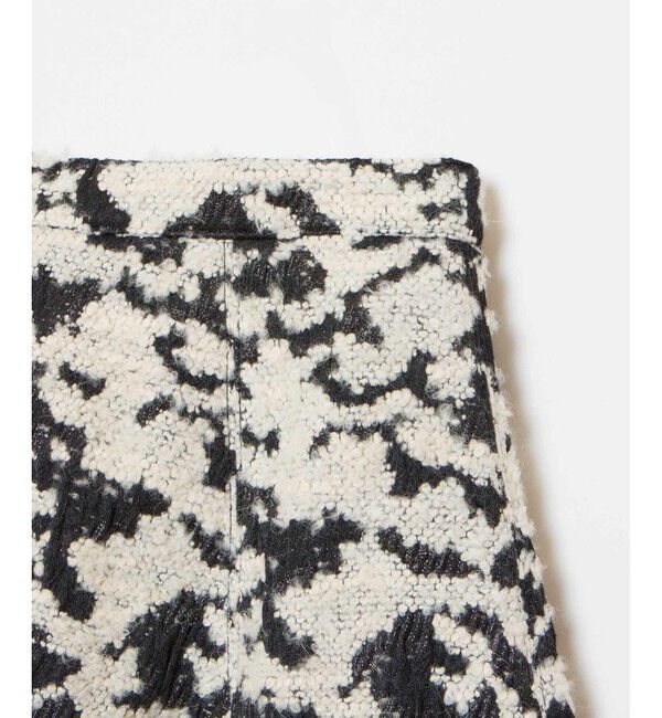 allureville「モノトーンパイルジャガードフレアミニスカート」|フレア|