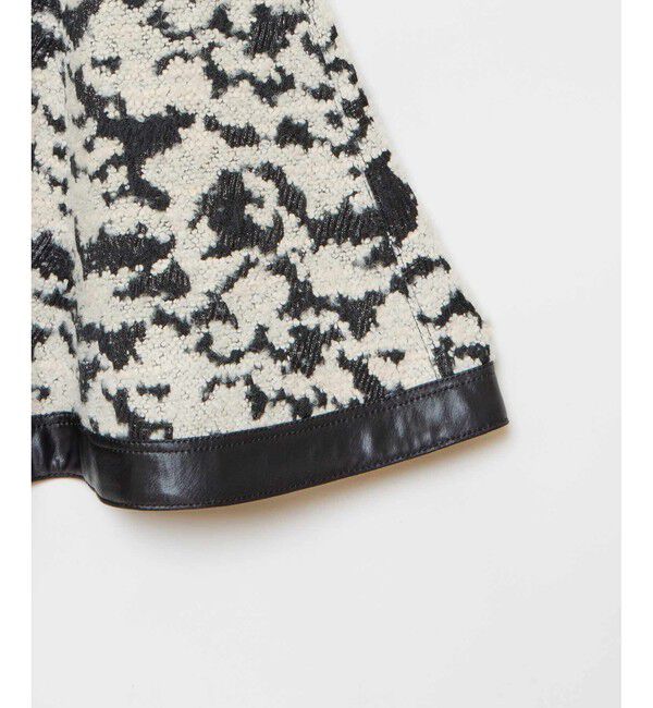 allureville「モノトーンパイルジャガードフレアミニスカート」|フレア|