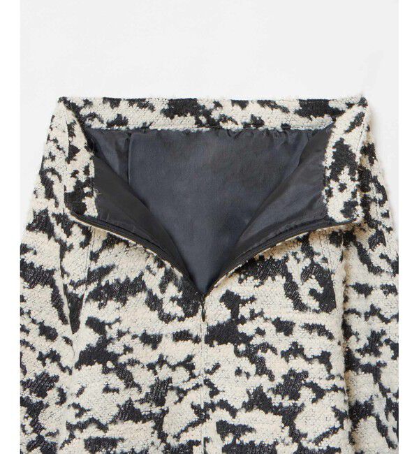 allureville「モノトーンパイルジャガードフレアミニスカート」|フレア|