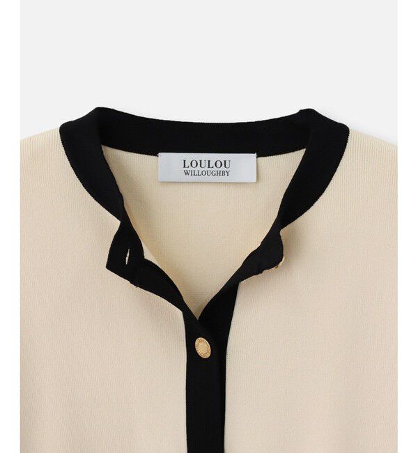 LOULOU WILLOUGHBY「◇【LOULOU WILLOUGHBY】バイカラーコンパクトカーディガン」|カーディガン|