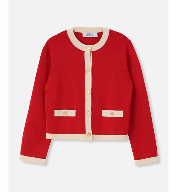 LOULOU WILLOUGHBY「◇【LOULOU WILLOUGHBY】バイカラーコンパクトカーディガン」|カーディガン|