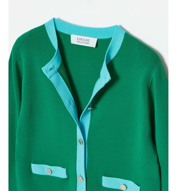 LOULOU WILLOUGHBY「◇【LOULOU WILLOUGHBY】バイカラーコンパクトカーディガン」|カーディガン|