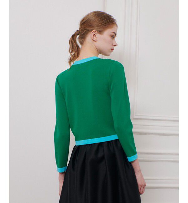 LOULOU WILLOUGHBY「◇【LOULOU WILLOUGHBY】バイカラーコンパクトカーディガン」|カーディガン|