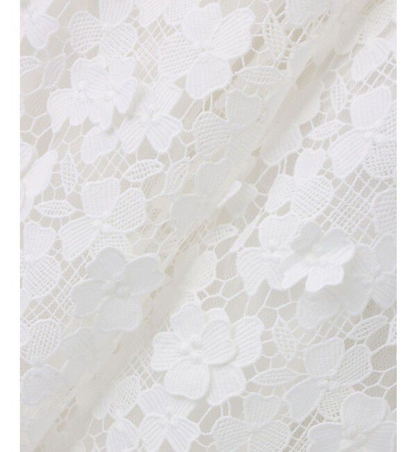 LOULOU WILLOUGHBY「【LOULOU WILLOUGHBY】ケミカルフラワーレーススカート」|フレア|