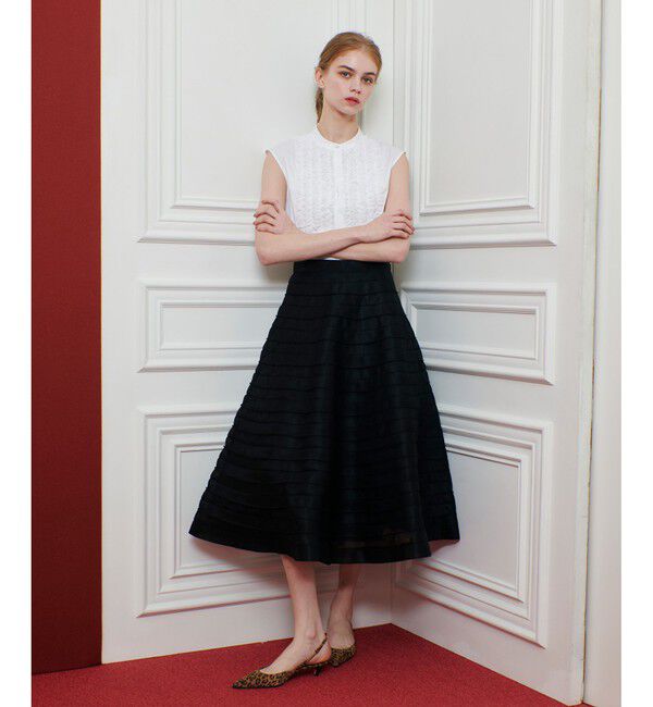 LOULOU WILLOUGHBY「【LOULOU WILLOUGHBY】フロントシアーフリルブラウス」|シャツ・ブラウス|