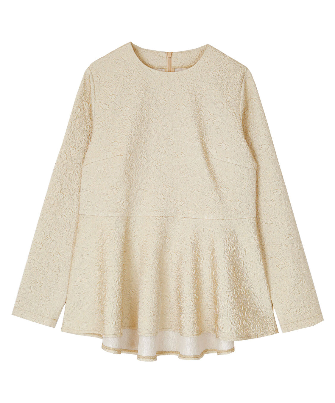 ur's「ふくれジャガードクルーネックペプラムプルオーバー」|プルオーバー|