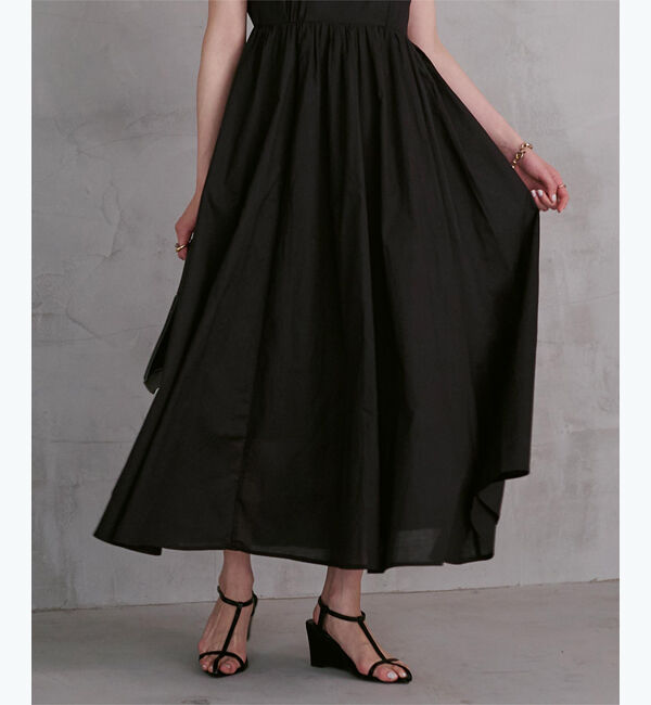 ur's「フレンチスリーブギャザーフレアワンピース」|ワンピース|