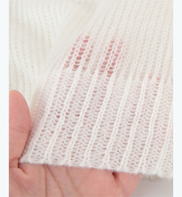 titivate「シアーショートプルオーバー」|ニット・セーター|