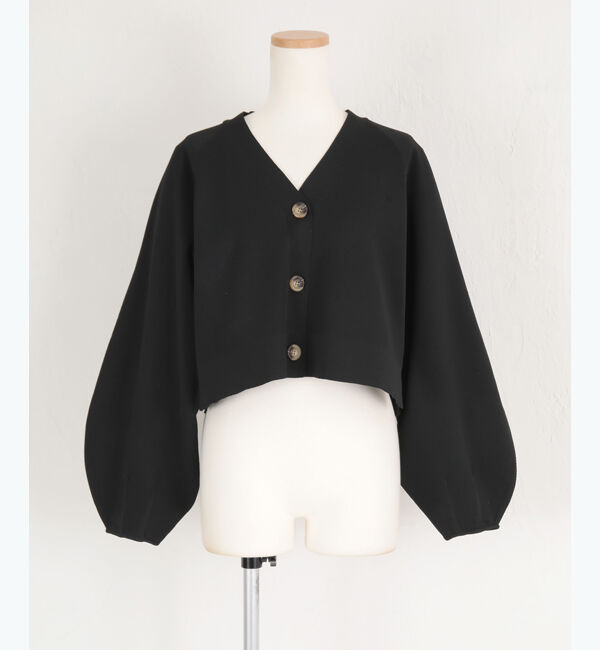 titivate「【前坂美結さんコラボ】Vネッククロップドニットカーディガン」|ニット・セーター|